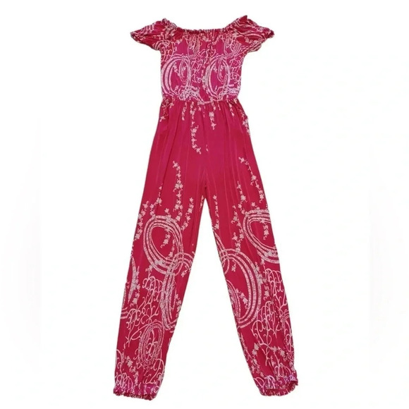 Unbranded 100% Silk Pink & White Romper Size XL - Picture 5 of 12